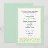 Art Nouveau verlaat op wijnstokken bruiloft Kaart (Voorkant / Achterkant)