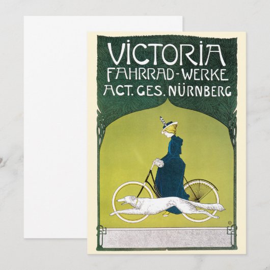  Art Nouveau, Victoria Fahrrad Werke, Rehm (Voorkant / Achterkant)