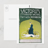  Art Nouveau, Victoria Fahrrad Werke, Rehm Briefkaart (Voorkant / Achterkant)