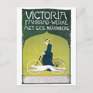 Art Nouveau, Victoria Fahrrad Werke, Rehm Briefkaart