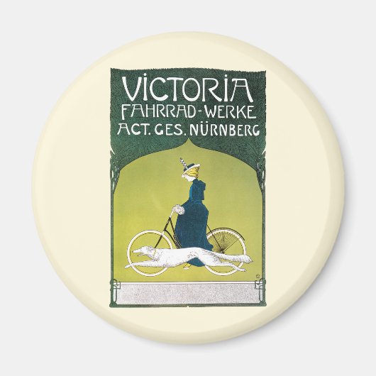 Art Nouveau, Victoria Fahrrad Werke, Rehm Magneet (Voorkant)