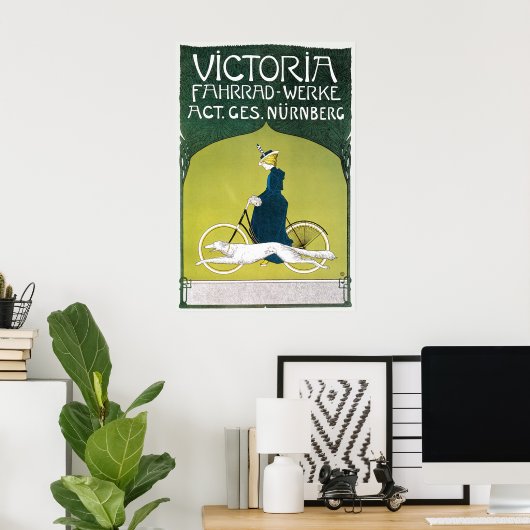  Art Nouveau, Victoria Fahrrad Werke, Rehm Poster (Thuiskantoor)