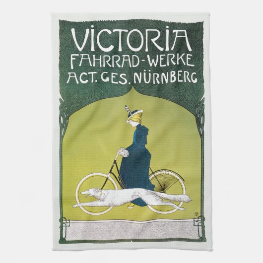Art Nouveau, Victoria Fahrrad Werke, Rehm Theedoek (Verticaal)