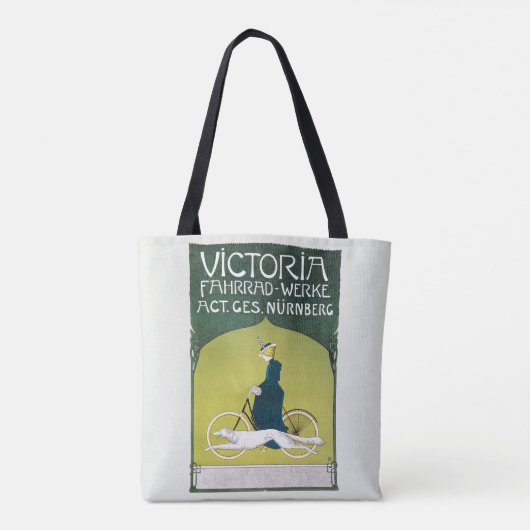  Art Nouveau, Victoria Fahrrad Werke, Rehm Tote Bag (Achterkant)