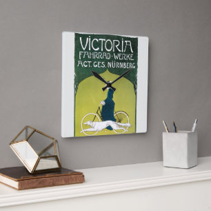  Art Nouveau, Victoria Fahrrad Werke, Rehm Vierkante Klok