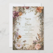 Art Nouveau Victoriaans Royal Floral Wedding Save The Date (Voorkant)