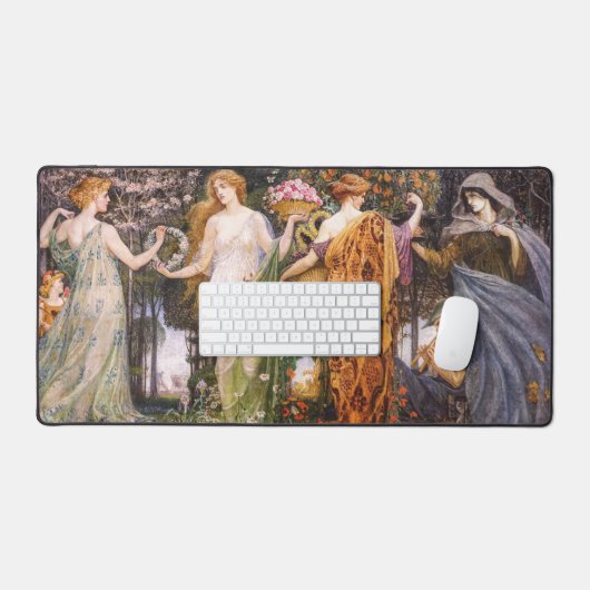  Art Nouveau Vier Seizoenen van Walter Crane Bureaumat (Keyboard & Muis)