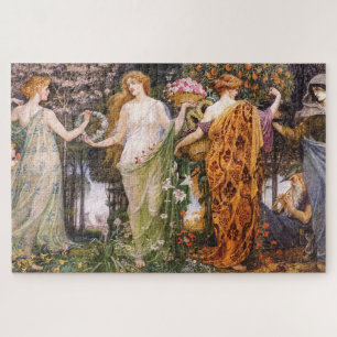  Art Nouveau Vier Seizoenen van Walter Crane Legpuzzel