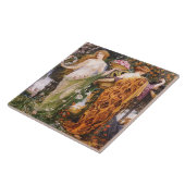  Art Nouveau Vier Seizoenen van Walter Crane Tegeltje (Zijkant)