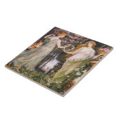 Art Nouveau Vier Seizoenen van Walter Crane Tegeltje (Zijkant)