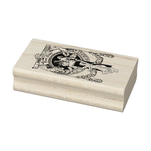 Art Nouveau Vier Vrouwen Ex Libris Sjabloon Rubberstempel (Stempel)