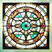 Art Nouveau Vierkant Ronde AI Art Window Cling Raamsticker (Vel 3)