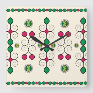 Art Nouveau Vierkante Klok