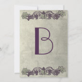 Art Nouveau  Vineyard Wedding Invites Kaart (Achterkant)