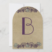 Art Nouveau Vineyard Wedding Invites Kaart (Achterkant)