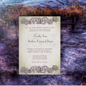 Art Nouveau  Vineyard Wedding Kaart