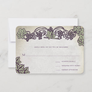 Art Nouveau  Vineyard Wedding RSVP