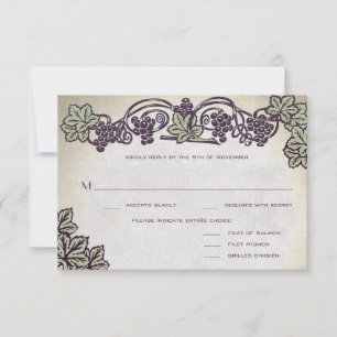 Art Nouveau  Vineyard Wedding RSVP