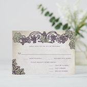 Art Nouveau  Vineyard Wedding RSVP (Staand voorkant)