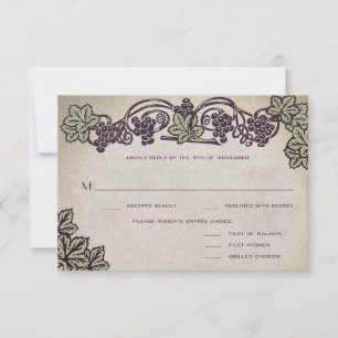 Art Nouveau  Vineyard Wedding RSVP