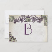 Art Nouveau  Vineyard Wedding RSVP Kaartje (Achterkant)