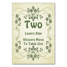 Art Nouveau Vintage #2 Bunco Tafelkaart Kaart