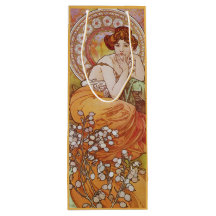 Art Nouveau Vintage Alphonse Mucha Topaz Lady