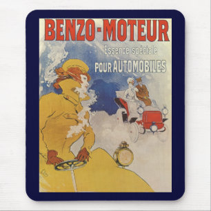 Art Nouveau vintage, Benzo Moteur van Jules Cheret Muismat