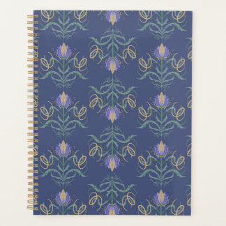 Art Nouveau Vintage Bloemmotief Damast Patroon Planner