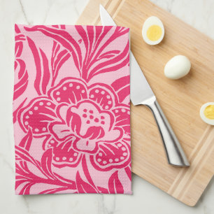 Art Nouveau Vintage Bloemrijke Botanische Roze Pat Theedoek