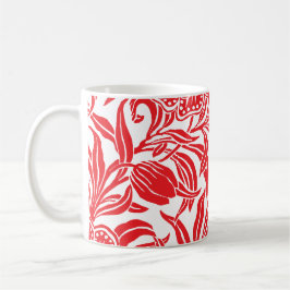 Art Nouveau Vintage Botanical Floral Pattern  Koffiemok