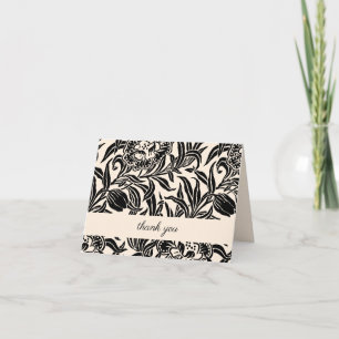 Art Nouveau Vintage Botanische Bloemmotief Bedankkaart