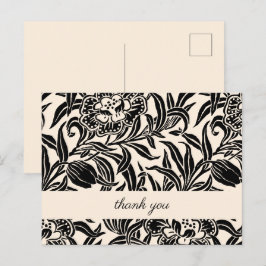 Art Nouveau Vintage Botanische Bloemmotief Briefkaart