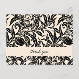 Art Nouveau Vintage Botanische Bloemmotief Briefkaart