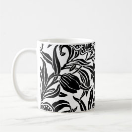 Art Nouveau Vintage Botanische Bloempatroon  Koffiemok
