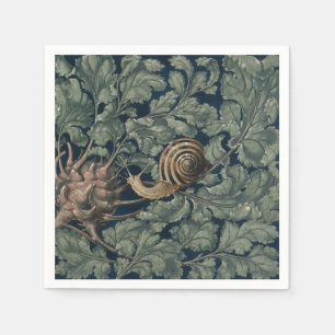 Art Nouveau Vintage Botanische Slak Antiek Servet