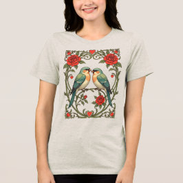 Art Nouveau vintage illustratie van gezelschap Tri-Blend Shirt