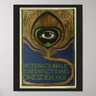 Art nouveau vintage internation tentoonstelling Kl Poster