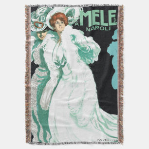 Art Nouveau vintage, Italiaanse mode, elegante vro Deken
