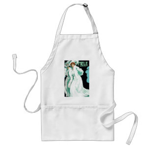 Art Nouveau vintage, Italiaanse mode, elegante vro Standaard Schort