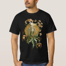 Art Nouveau vintage, kaketoe vogel, orchidee bloem