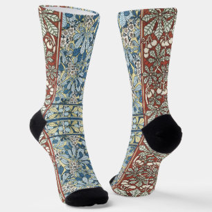 Art Nouveau Vintage Kersenbloesem Patroon Sokken