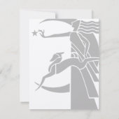 Art Nouveau Vintage kerstfeest Invitae Kaart (Achterkant)