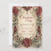 Art Nouveau Vintage Kerstfeest Kaart (Voorkant)