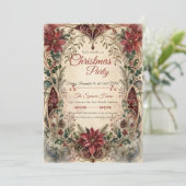 Art Nouveau Vintage Kerstfeest Kaart (Staand voorkant)