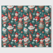 Art Nouveau Vintage Kerstmis | Inpakpapier (Vlak)