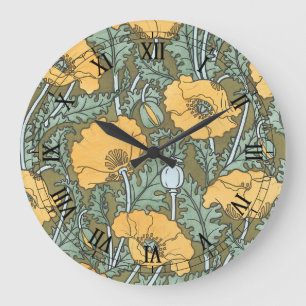 Art Nouveau vintage, klaprozen in de tuin Grote Klok