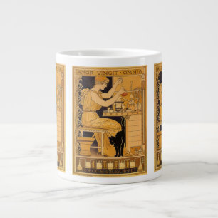 Art Nouveau vintage, Liefde overwint alles Wetensc Grote Koffiekop