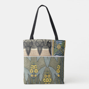 Art Nouveau vintage pijlpunt tuinvloeien Tote Bag