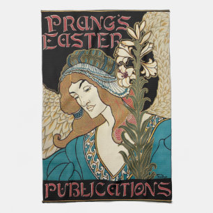 Art Nouveau vintage, Prang's Pasenpublicaties Theedoek